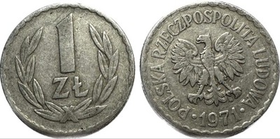Moneta 1 zł złoty 1971 r ładna
