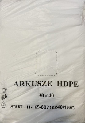 Arkusz foliowy HDPE 30x40cm
