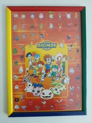 Digimon Ramka z obrazkiem wszystkie Digimon unikat