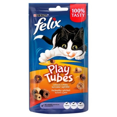 FELIX PLAY TUBES KURCZAK Z WĄTRÓBKĄ DLA KOTA 50g