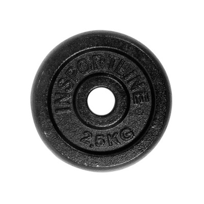 Żeliwne obciążenie talerz do sztangi 30mm inSPORTline Castblack 2,5 kg