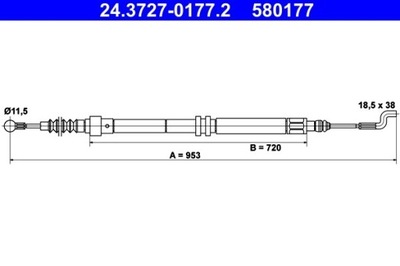 ТРОС ТОРМОЗА РУЧНОГО VW ЗАД T4 90-03 LEWY/PRAWY 24.3727-0177.2