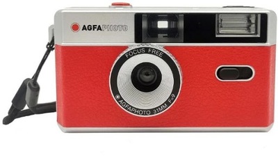 AgfaPhoto Aparat fotograficzny wielokrotnego użytku 35 mm czerwony