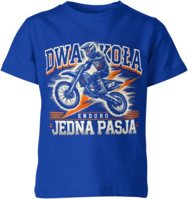 KOSZULKA MOTOCYKLOWA DZIECIĘCA MOTOCYKL NA MOTOR ENDURO NAPISAMI