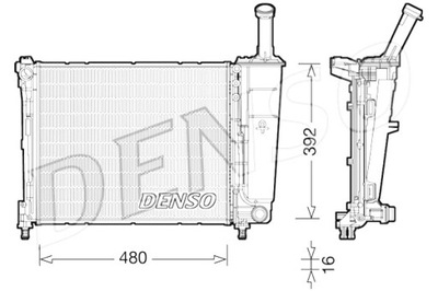 DENSO RADUADOR DEL MOTOR DE AGUA LANCIA YPSILON 1.2 1.2LPG 05.11-  