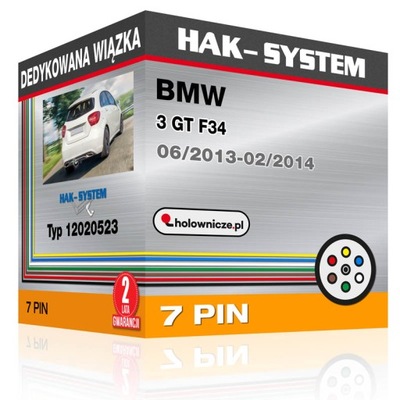 DEDYKOWANA JUEGO DE CABLES BMW 3 GT F34 06/2013+ 7-PIN  
