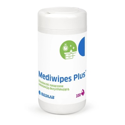Mediwipes Plus Chusteczki do dezynfekcji powierzchni Tuba 100 szt.