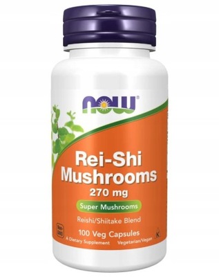 REISHI Mushrooms NOW FOODS 100kap GRZYBKI CHIŃSKIE