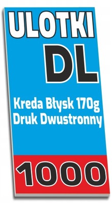ULOTKA dwustronna DL KREDA Błysk 170g - 1000 sztuk
