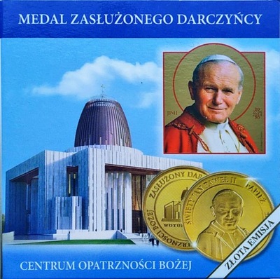 MEDAL ZASŁUŻONEGO DARCZYŃCY-JAN PAWEŁ II