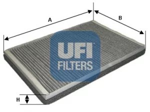 ФИЛЬТР, ВЕНТИЛЯЦИЯ СТОРОНЫ ПАССАЖИРА UFI 54.169.00