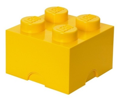 Pojemnik klocek Lego Storage Brick 4 żółty