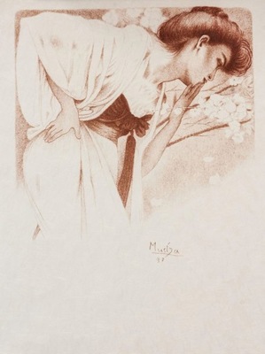 Alfons Mucha - Melancholia - 40x30cm obraz