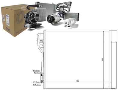 КОНДЕНСАТОР КОНДИЦИОНЕРА SMART FORTWO 0.8D/1.0/ELECT