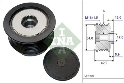 RUEDA POLEA GENERADOR OPEL 535018810  