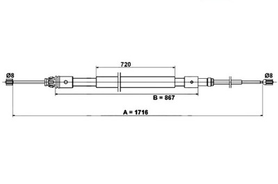 Ate трос тормоза ручного citroen c3 i c3 pluriel фото №1