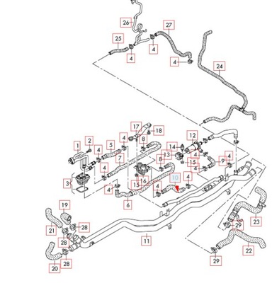 Audi r8 42 охлаждающая жидкость шланг труба 420819376 2015 original фото №1