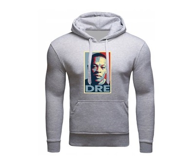 BLUZA Z KAPTUREM DR.DRE MĘSKA SZARA XL