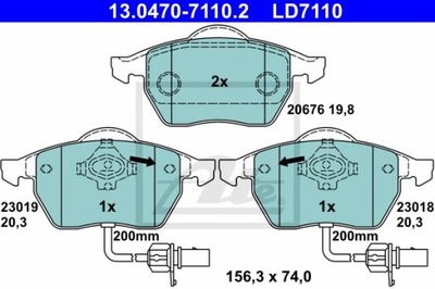 ZAPATAS HAM.CERAMIC PARTE DELANTERA AUDI A6 C5 97-  