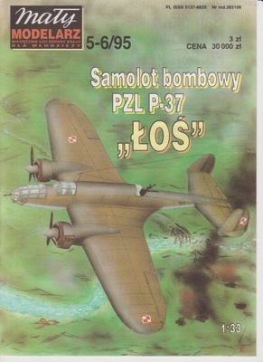 Mały Modelarz 5-6/95 Samolot PZL P-37 Łoś