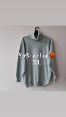 Sweter golf Frankonia 80% wełna XL