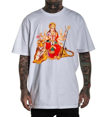 T-SHIRT koszulka męska BIAŁA BOGINI DURGA r.M