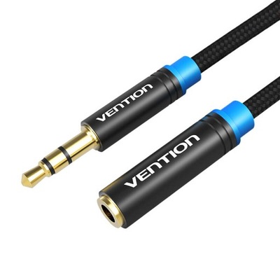 Przedłużacz audio 3,5mm w oplocie bawełnianym 3m Vention VAB-B06-B300-M cza