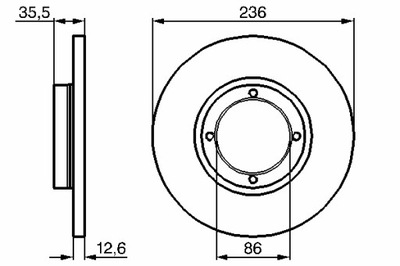 BOSCH DISCOS DE FRENADO 2 PIEZAS PARTE DELANTERA CHEVROLET MATIZ SPARK DAEWOO MATIZ  