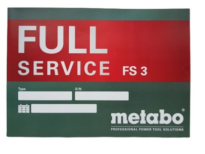 METABO Karta Code Full Service - Grupa cen FS3