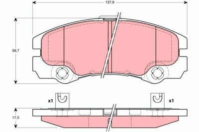 ZAPATAS DE FRENADO OPEL PARTE DELANTERA FRONTERA GDB1436  