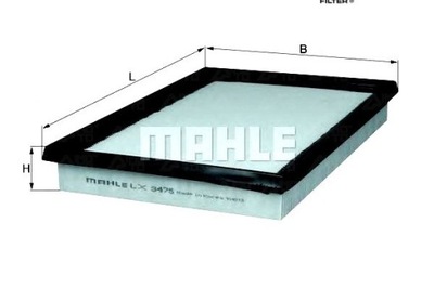 MAHLE ORIGINAL LX3475 FILTRAS ORO FIAT SUZUKI 