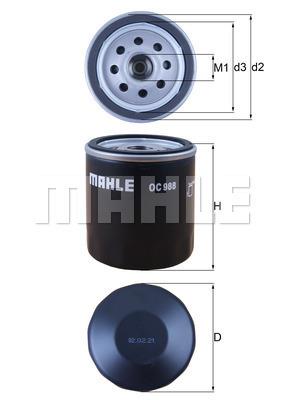 Mini r50 one дизель oil фильтр mahle oc988 oem 11420306483 фото №1