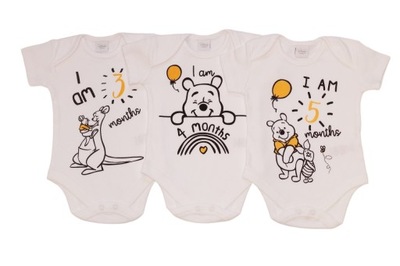 MATALAN 3 pak body Kubuś Puchatek 3-6 m 62-68 m