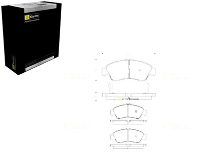 STARLINE BD S151 КОЛОДКИ ТОРМОЗНЫЕ