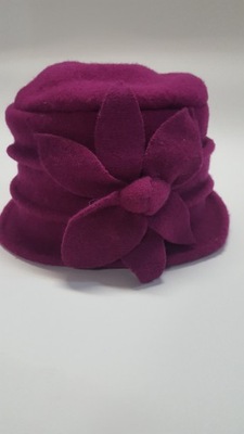 kapelusz różowy amarantowy