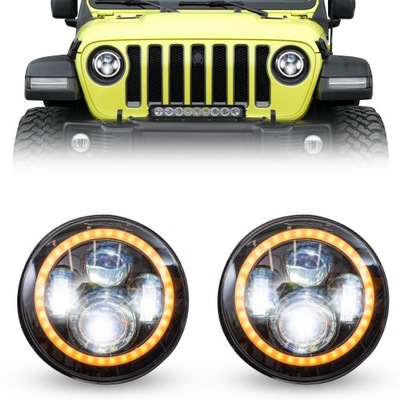 JEEP WRANGLER JL 2018+ FAROS PARTE DELANTERA LEDOWE 7'' HALO EYES  