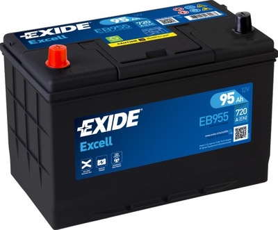 АКУМУЛЯТОР EXIDE EXCELL 12V 95AH 720A L+ EB955 MOŻLIWY DOWÓZ МОНТАЖ