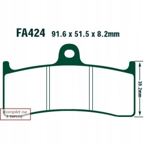 КОЛОДКИ ТОРМОЗНЫЕ EBC FA424