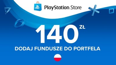 PLAYSTATION NETWORK 140 PLN ZŁ PSN KOD PS4 PS5