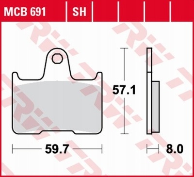 КОЛОДКИ ТОРМОЗНЫЕ TRW MCB691