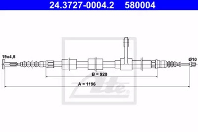 CABLE FRENOS DE MANO ALFA ROMEO ATE  