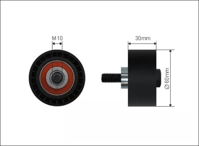 210-37/CFR РОЛИК НАТЯГУВАЧА 60X10X30