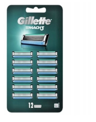 Gillette Mach3 wkłady do rączki maszynka do golenia 12 wkładów 3 ostrza