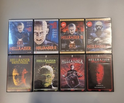 Hellraiser 1-8 filmów - Polskie wydania, unikat.