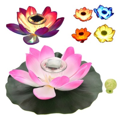 PŁYWAJĄCA LILIA WODNA LAMPKA SOLARNA LED RGB DO WODY Kolorowa