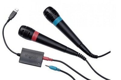 MIKROFONY SINGSTAR PRZEWODOWE PS2 PS3 KOMPLET