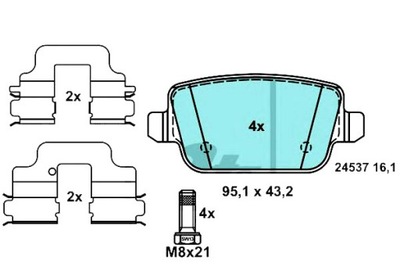 ATE ZAPATAS HAM. FORD T. GALAXY/KUGA/MONDEO/S-MAX 1,6-2,5 06-15 CERAMIC  