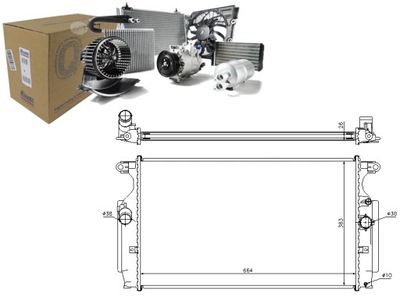 RADUADOR DEL MOTOR DE AGUA NIS64693 NISSENS  