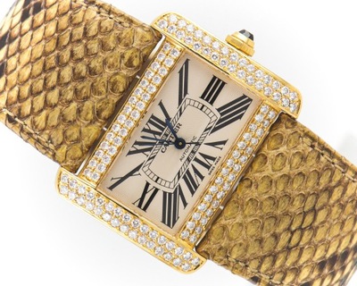 CARTIER TANK DIVAN GOLD 18K DIAMONDS REF.2603 FULL SET