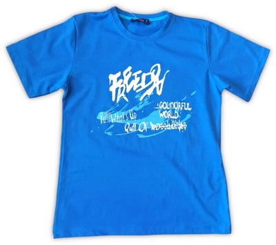 T-shirt koszulka Freedom niebieski 128